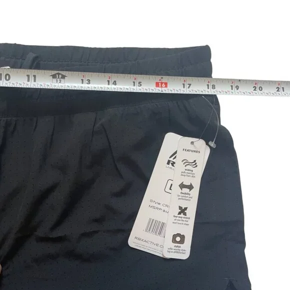 RBX. Short women's shorts with black lining size L. NWT. Made in Cambodia. - Picture 6 of 6